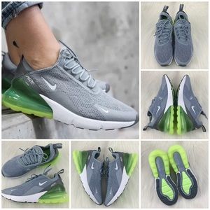Nike Airmax 270 Grey Lime Green Womens 6.5